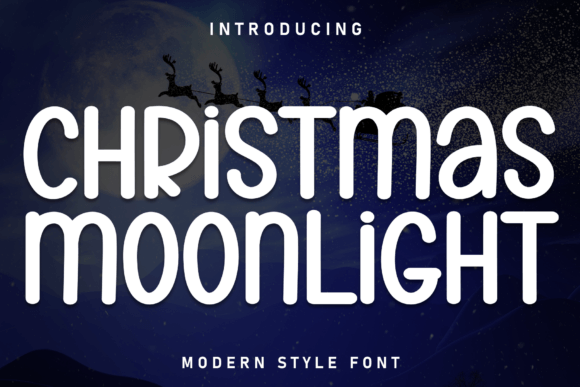 Christmas Moonlight: A Festive Display Font for Editorial Design Projects