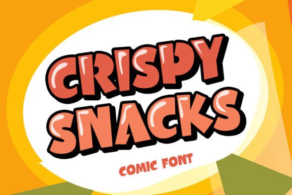 Crispy Snacks Display Font for Handmade Product Design
