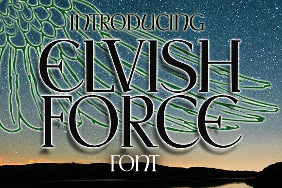 Elvish Force: A Display Font for Editorial Design and Branding