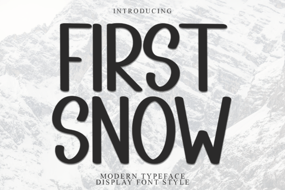 First Snow Display Font for Cozy Brand Identity