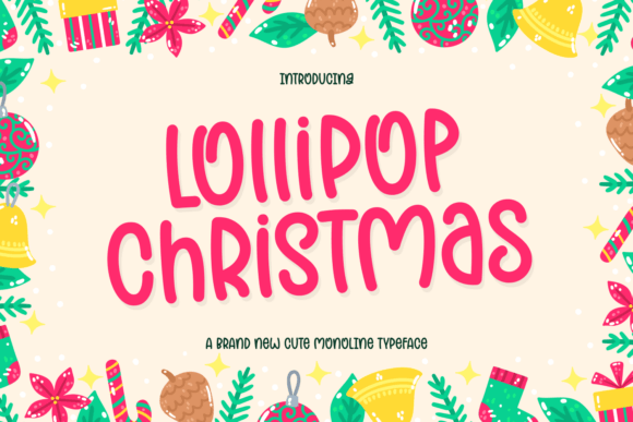 Lollipop Christmas Font for Festive Branding