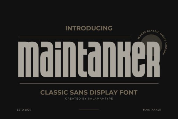 Maintanker: A Bold Condensed Display Font for Product Labels