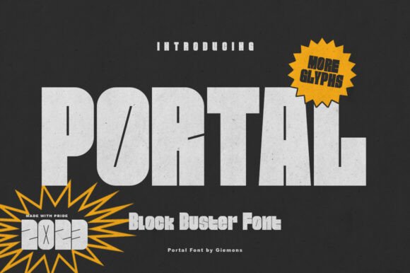 Portal Block Font for Bold Web Design