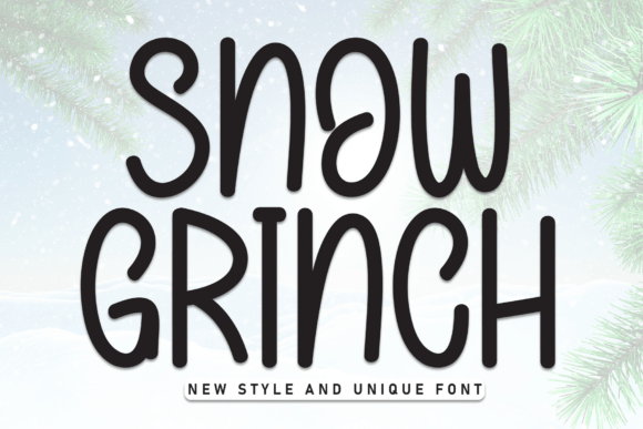 Snow Grinch Font for Editorial Design