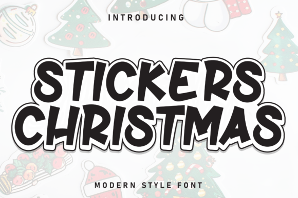 Stickers Christmas: Handwritten Display Font for Sweet Branding
