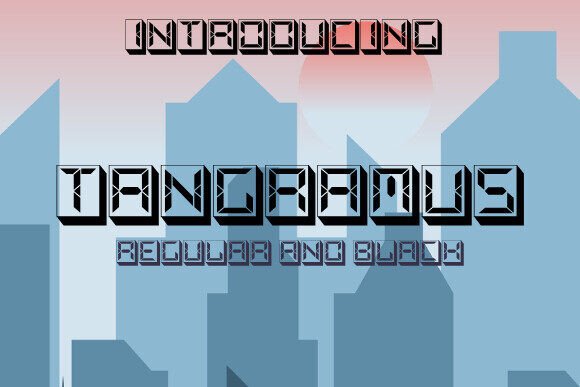 Tangramus: A Display Font for Digital Clock-Inspired Web Design