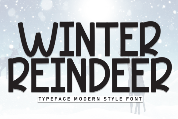 Winter Reindeer Font for Holiday Web Design