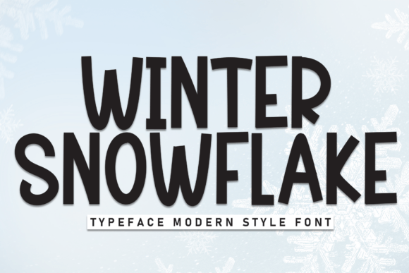 Winter Snowflake Font: A Handwritten Display Typeface for Charming Small Business Branding